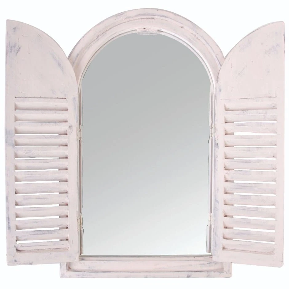 Garden Wall Mirror With Shutters 1 Garden Wall Mirror With Shutters