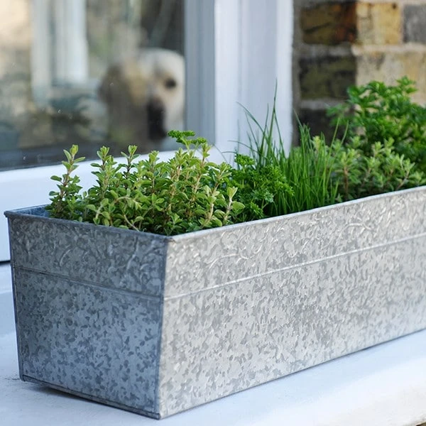 Embossed Galvanised Window Trough 2 Embossed Galvanised Window Trough - Image 2