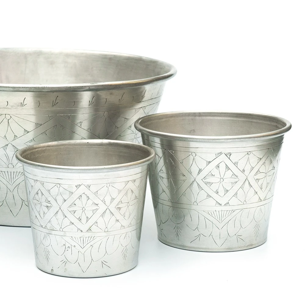 Hand Etched Aluminium Planter 4 Hand Etched Aluminium Planter - Image 4