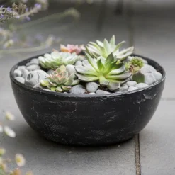 Rough Cast Aluminium Bowl - Charcoal Black -Cheap Plants Store pr2000028887 card7 lg
