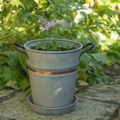 Planter With Copper Belt And Tray -Cheap Plants Store pr2000031454 card4 lg