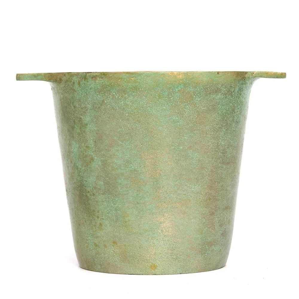 Cast Aluminium Pot Cover With Verdigris Patina 4 Cast Aluminium Pot Cover With Verdigris Patina - Image 4