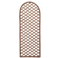 Framed Willow Lattice Trellis Panel Curved Top 1.2m