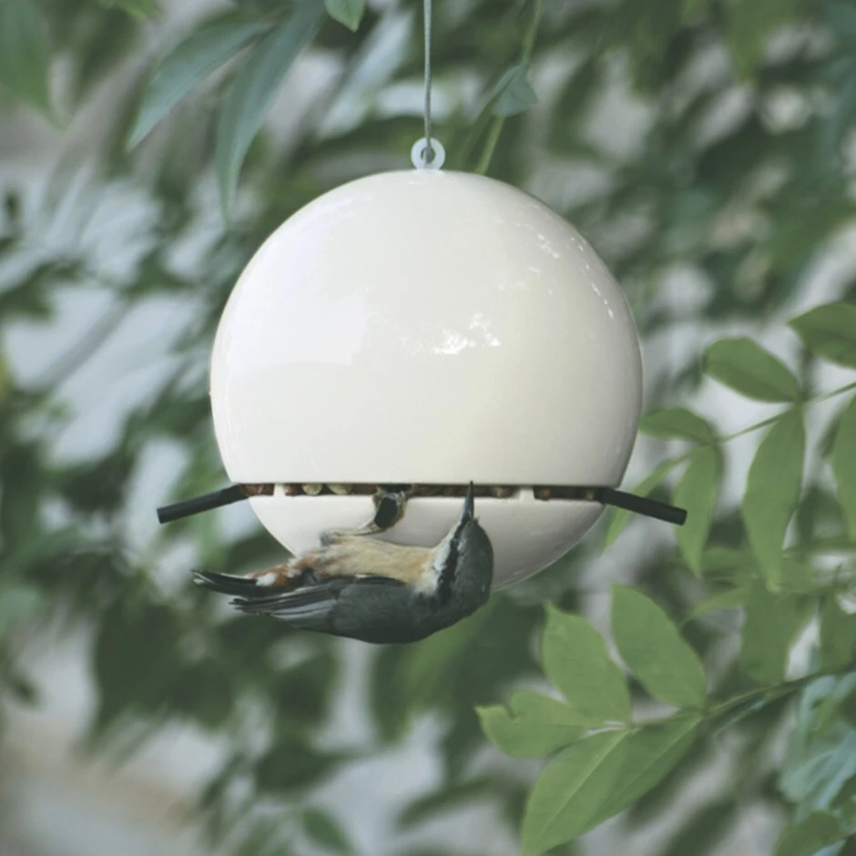 Clay Peanut Feeder White 1 Clay Peanut Feeder White