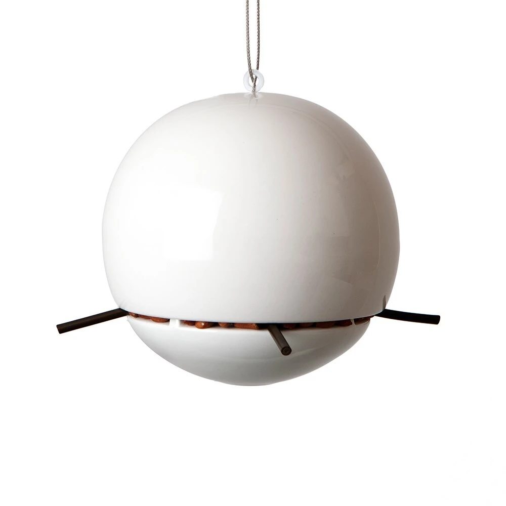 Clay Peanut Feeder White 2 Clay Peanut Feeder White - Image 2