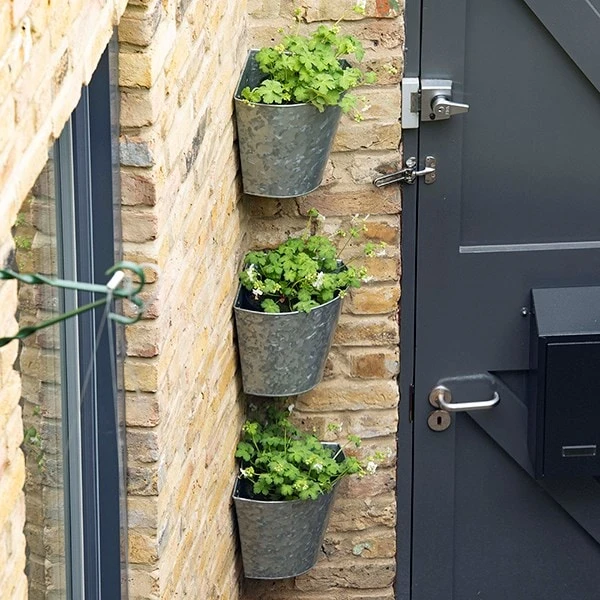 Galvanised Corner Wall Planters - Set Of 3 5 Galvanised Corner Wall Planters - Set Of 3 - Image 5
