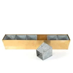 Brass Windowsill Tray With 6 Grow Pods -Cheap Plants Store pr2000037506 card4 lg