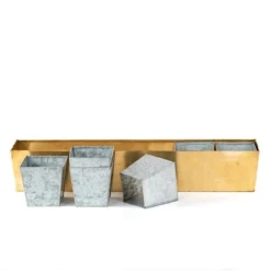 Brass Windowsill Tray With 6 Grow Pods -Cheap Plants Store pr2000037506 card8 lg