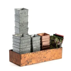 Tall Galvanised Root Trainer Pots - Set Of 6 7 Tall Galvanised Root Trainer Pots - Set Of 6 -Cheap Plants Store pr2000037515 card4 lg