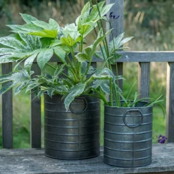 Galvanised Cylinder Pot