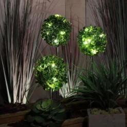 Solar Topiary Stake Lights - 3 Pack
