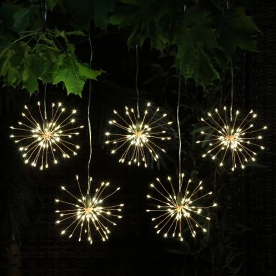 Hanging Firework Light Chain - Set Of 5 1 Hanging Firework Light Chain - Set Of 5