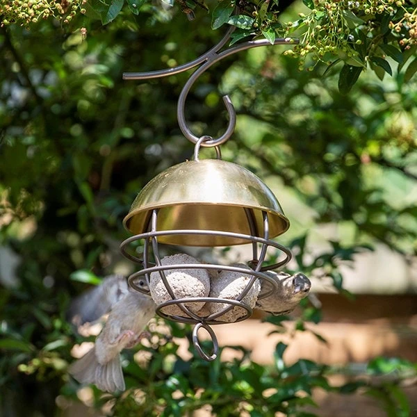 Brushed Brass Satellite Fat Ball Feeder 2 Brushed Brass Satellite Fat Ball Feeder - Image 2