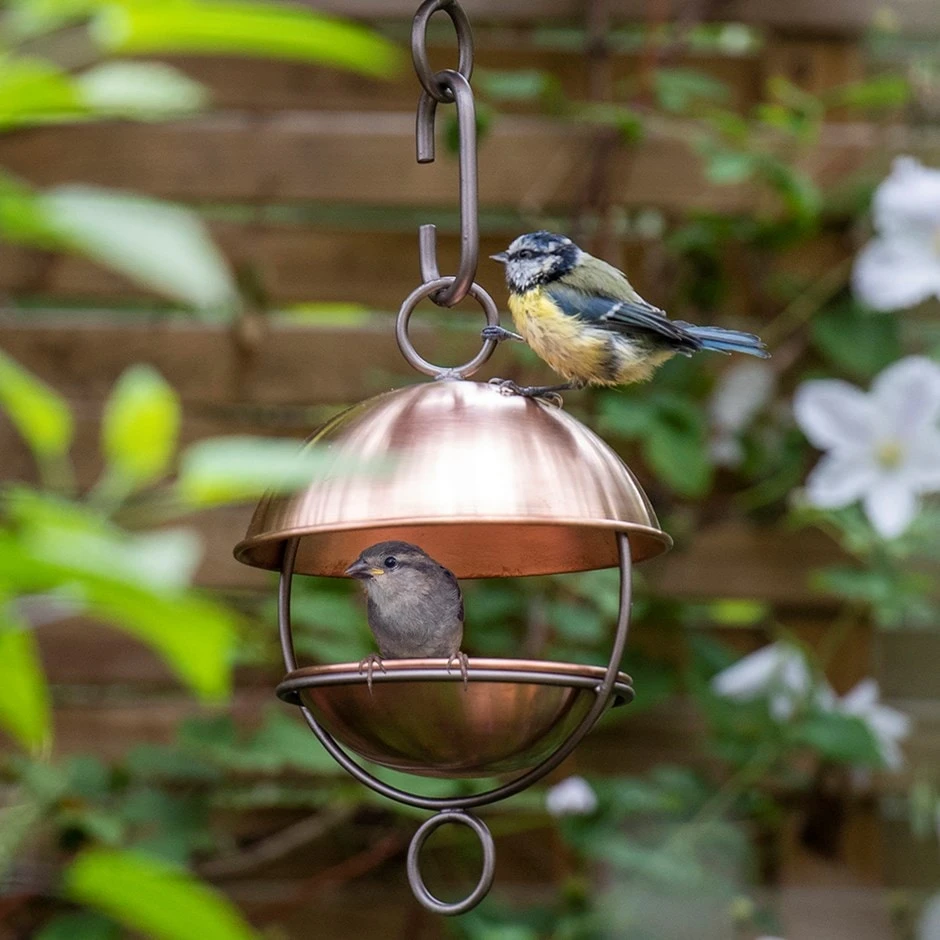 Brushed Copper Satellite Bird Seed Feeder 1 Brushed Copper Satellite Bird Seed Feeder