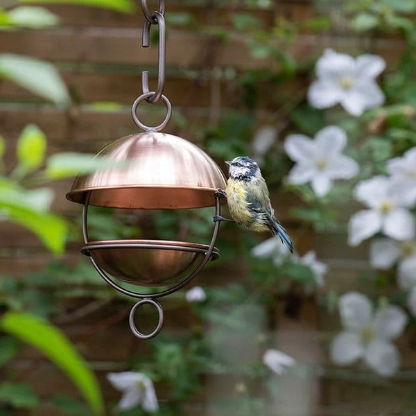 Brushed Copper Satellite Bird Seed Feeder 2 Brushed Copper Satellite Bird Seed Feeder - Image 2