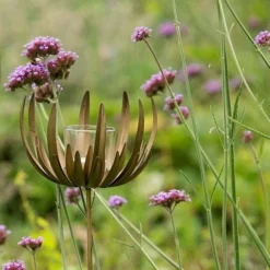 Flower Stake Tealight Holder - Antique Brass -Cheap Plants Store pr2000040770 card3 lg