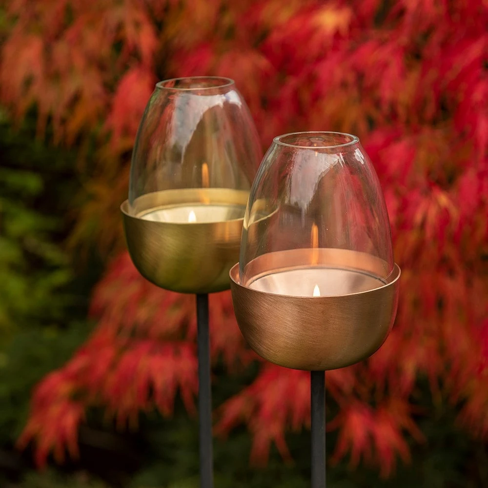 Tulip Stake Tealight Holder (adjustable Height) - Brushed Copper 5 Tulip Stake Tealight Holder (adjustable Height) - Brushed Copper - Image 5