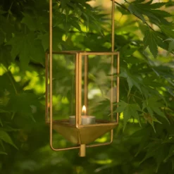 Hanging Tealight Lantern - Brass -Cheap Plants Store pr2000041742 card8 lg