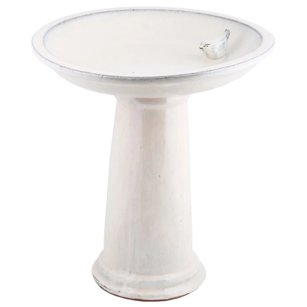 Ceramic Bird Bath On Pedestal 2 Ceramic Bird Bath On Pedestal - Image 2