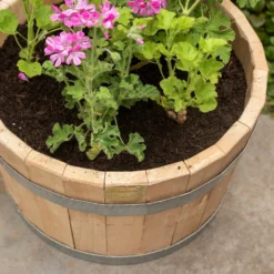 Hardwood Barrel Planter -Cheap Plants Store pr2000044967 card3 lg