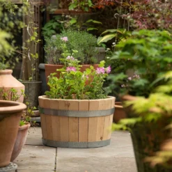 Hardwood Barrel Planter -Cheap Plants Store pr2000044967 card7 lg