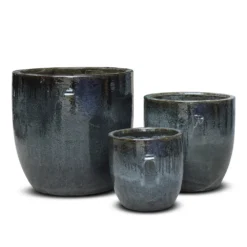 Glazed Ceramic Pot - Misty Black -Cheap Plants Store pr2000046301 card4 lg