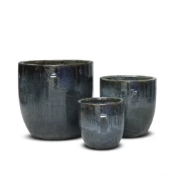 Glazed Ceramic Pot - Misty Black -Cheap Plants Store pr2000046301 card6 lg