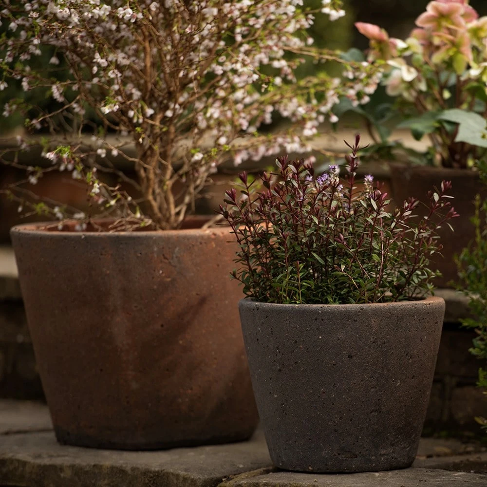 Tapered Terracotta Pot - Sandblasted 2 Tapered Terracotta Pot - Sandblasted - Image 2