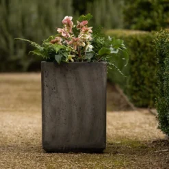 Tall Cement Cube Pot - Waxed -Cheap Plants Store pr2000046318 card9 lg