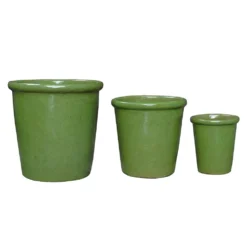 Glazed Ceramic Pot - Green -Cheap Plants Store pr2000046324 card3 lg