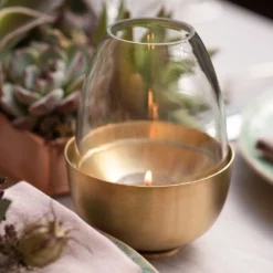 Tulip Tealight Holder - Brass -Cheap Plants Store pr2000046889 card4 lg