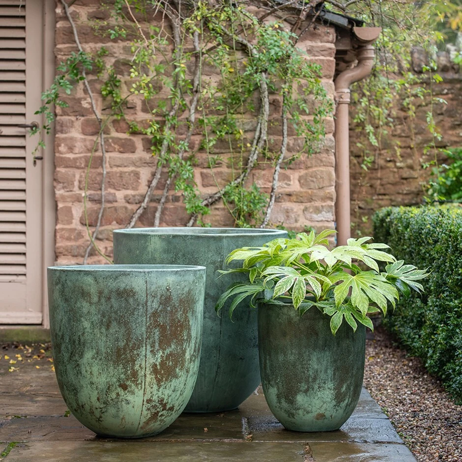 Drop Planter - Verdigris 1 Drop Planter - Verdigris